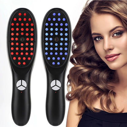 Sonic Vibration Scalp Massager Light Therapy Head Massage Comb anti Hair Loss Anion Spray Hair Growth Brush Stress Relief