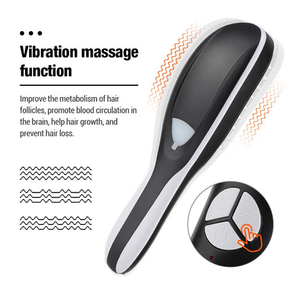 Sonic Vibration Scalp Massager Light Therapy Head Massage Comb anti Hair Loss Anion Spray Hair Growth Brush Stress Relief
